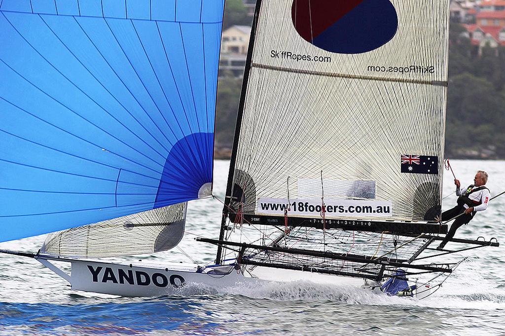 Yandoo finished eighth today but still only five points from the lead overall in the championship - 18ft Skiffs - Spring Championship 2017 photo copyright 18footers.com taken at  and featuring the  class