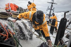 Day 1, Leg 2, Lisbon to Cape Town, on board Turn the Tide on Plastic – Volvo Ocean Race photo copyright  Sam Greenfield / Volvo Ocean Race taken at  and featuring the  class