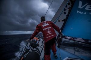 Day 7, Leg 2, Lisbon to Cape Town, on board Vestas 11th Hour Racing – Volvo Ocean Race photo copyright  Martin Keruzore / Volvo Ocean Race taken at  and featuring the  class