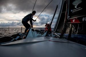 Day 13, Leg 2, Lisbon to Cape Town, early stack on board Sun Hung Kai/Scallywag. 17 November, 2017 – Volvo Ocean Race photo copyright  Konrad Frost / Volvo Ocean Race taken at  and featuring the  class