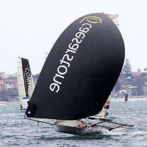 The Kitchen Maker in the opening race of the championship photo copyright  Frank Quealey / Australian 18 Footers League taken at  and featuring the  class