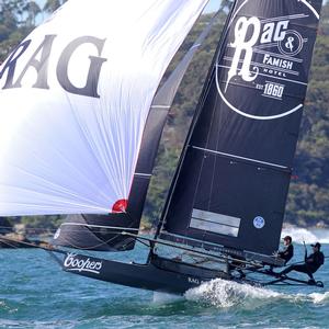 The young Rag and Famish Hotel team have had two podium finishes in the championship photo copyright  Frank Quealey / Australian 18 Footers League taken at  and featuring the  class