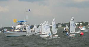 Team Racing is a highlight of all the Optimist Nationals. Two teams of four boats each go head to head. About two dozen teams will compete over three days July 20-22. Over 400 young Optii sailors are expected to race in the Optimist National Championships Fleet Racing July 15-18. Pensacola Yacht Club is the host for 2018 . Come for the competition and be there for the fun. photo copyright Talbot Wilson taken at  and featuring the  class