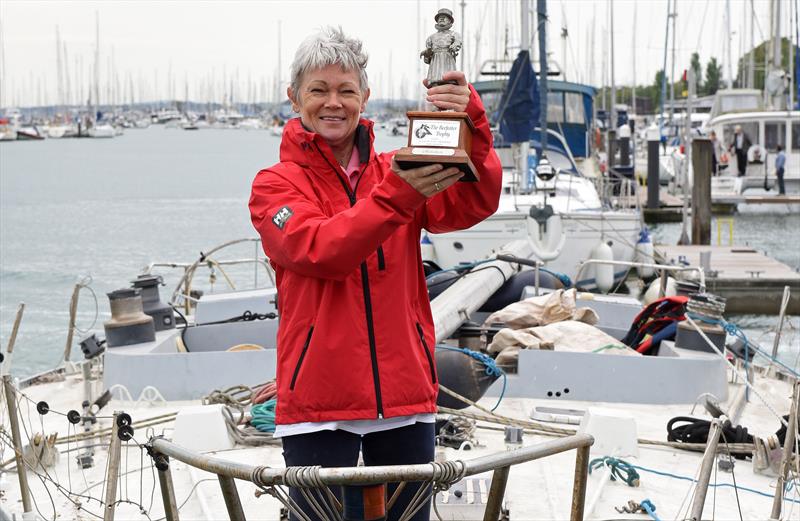 Tracy Edwards MBE on a rescued Maiden before the extensive refit photo copyright Rick Tomlinson taken at  and featuring the  class