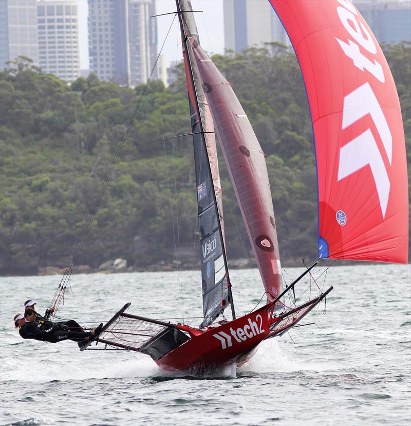 Tech2 had another race the team would prefer to forget in race 2 of the 2020 18ft Skiff JJ Giltinan Championship photo copyright Frank Quealey taken at Australian 18 Footers League and featuring the 18ft Skiff class