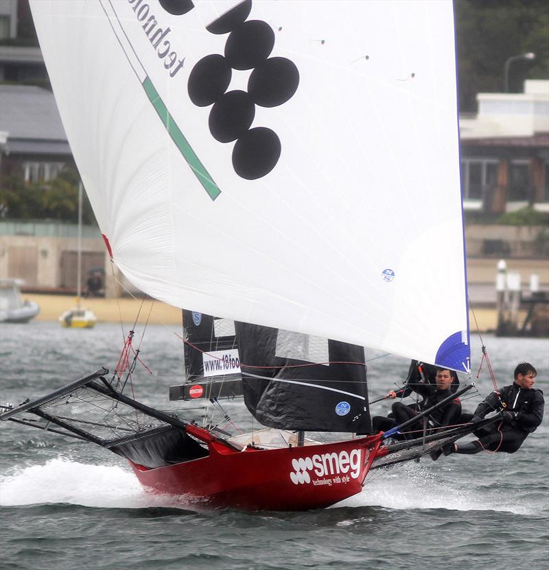 18ft Skiff Spring Championship: Smeg, in third place going into the final race photo copyright Frank Quealey taken at Australian 18 Footers League and featuring the 18ft Skiff class