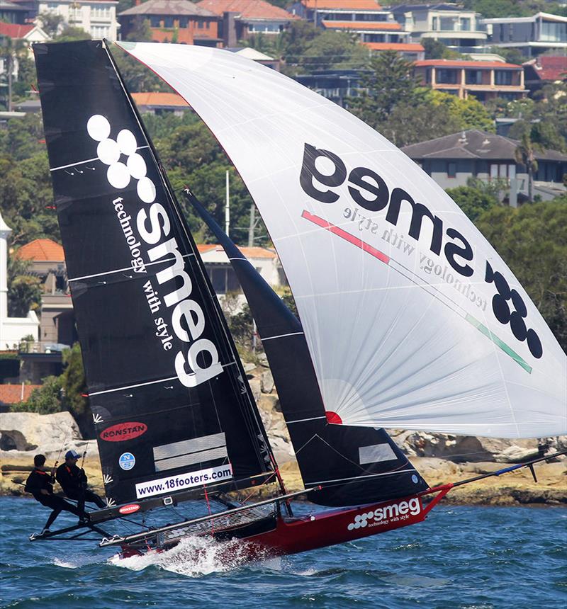 Smeg will improve with the return of the full team photo copyright Frank Quealey taken at Australian 18 Footers League and featuring the 18ft Skiff class