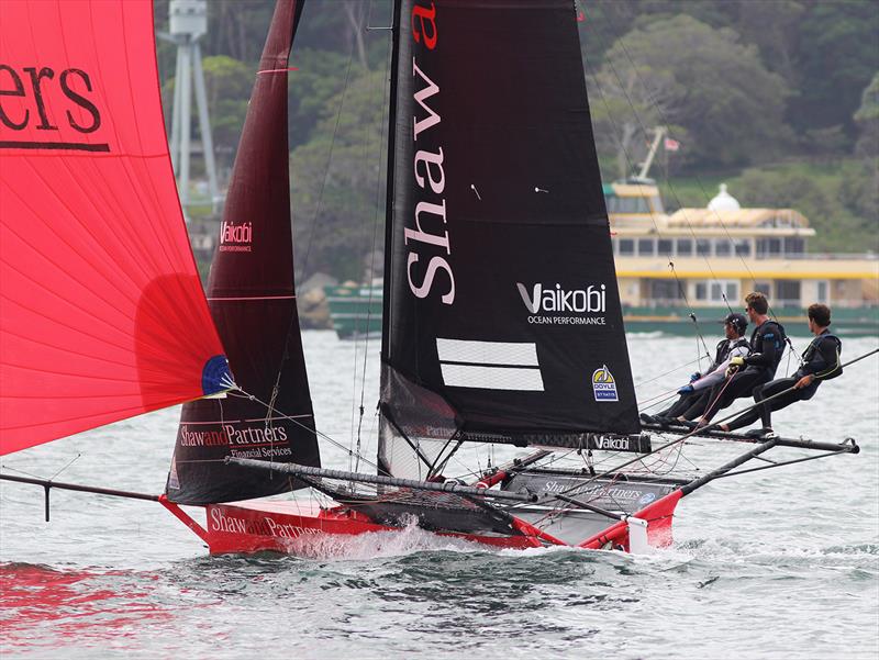 18ft Skiff JJ Giltinan Championship day 4: Another consistent day's racing for Shaw and Partners Financial Services photo copyright Frank Quealey taken at Australian 18 Footers League and featuring the 18ft Skiff class