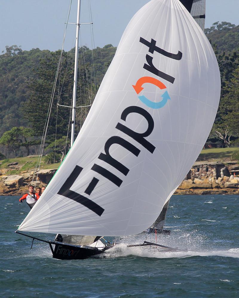 18ft Skiff JJ Giltinan Championship day 6: Finport Finance finished sixth today photo copyright Frank Quealey taken at Australian 18 Footers League and featuring the 18ft Skiff class