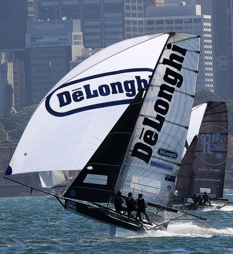 De'Longhi and Rag and Famish Hotel - Race 1, JJ Giltinan Trophy, March 3, 2018 photo copyright Frank Quealey taken at Australian 18 Footers League and featuring the 18ft Skiff class