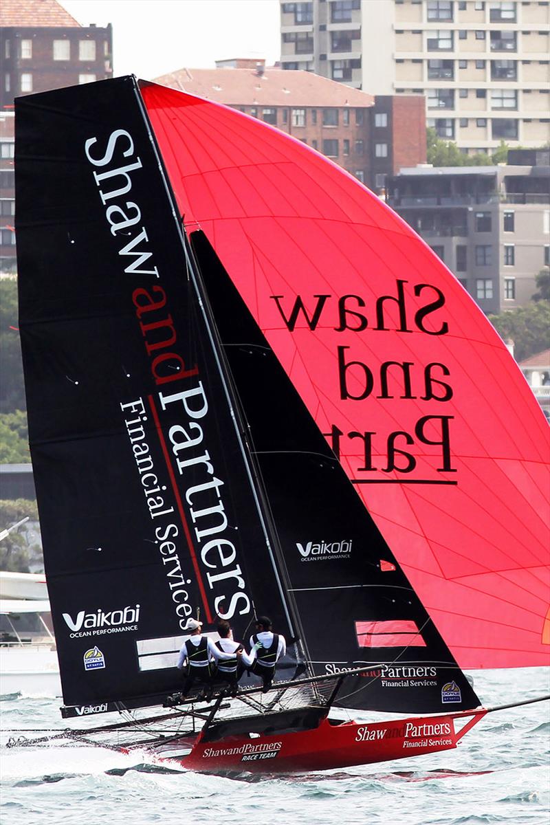 Shaw and Partners Financial Services skiff improved over the season under the former Australian champion skipper James Dorron - JJ Giltinan Championship photo copyright Frank Quealey taken at Australian 18 Footers League and featuring the 18ft Skiff class