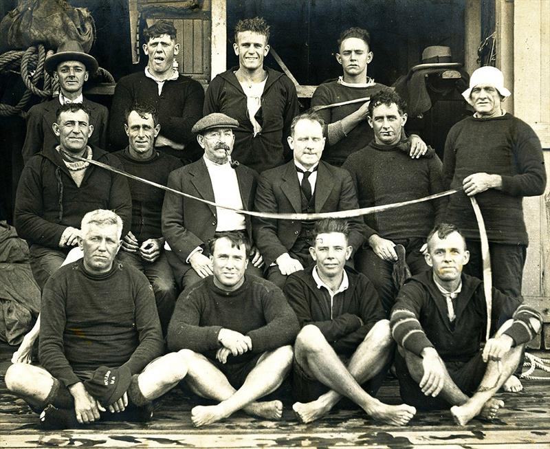 Chris Webb and his crew in the early 1900s - Australian 18 Footers Championship photo copyright Zoe McMahon (ANMM) taken at Australian 18 Footers League and featuring the 18ft Skiff class