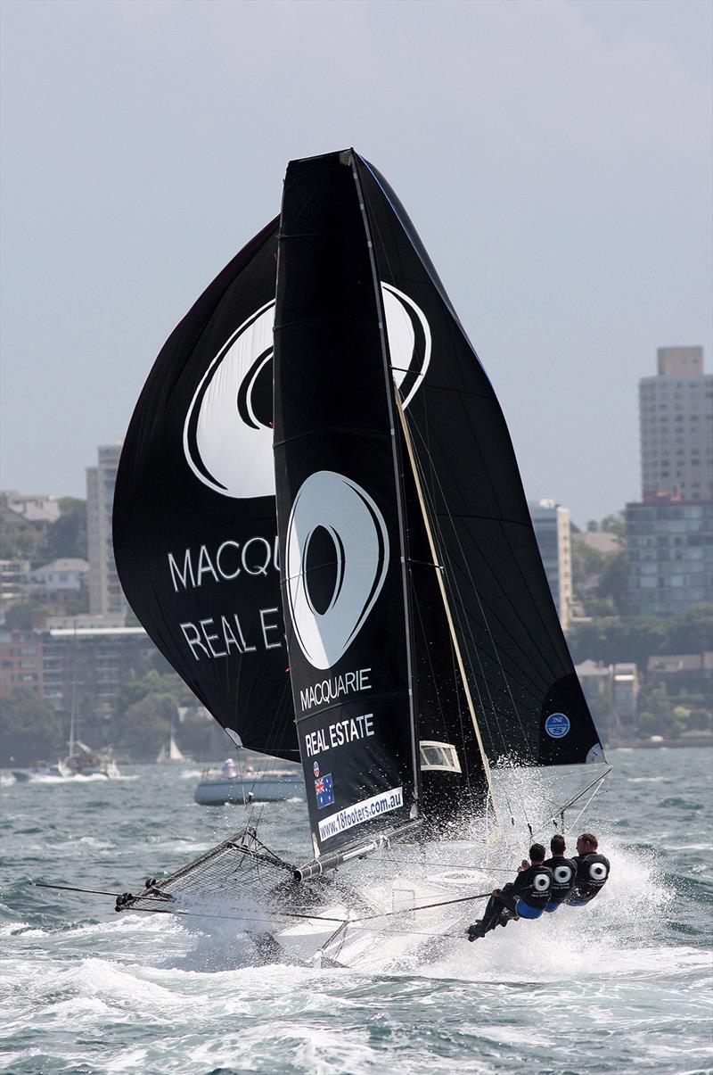 Macquarie Real Estate gave Jack Macartney his first  Australian 18 Footers Championship in 2006-07 photo copyright Frank Quealey taken at Australian 18 Footers League and featuring the 18ft Skiff class