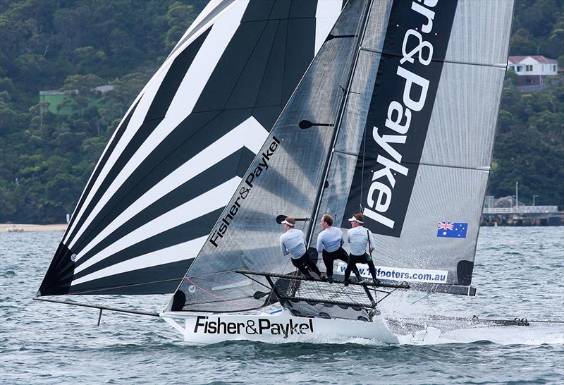 Fisher & Paykel during the 2012 JJ Giltinan Championship photo copyright Frank Quealey taken at Australian 18 Footers League and featuring the 18ft Skiff class