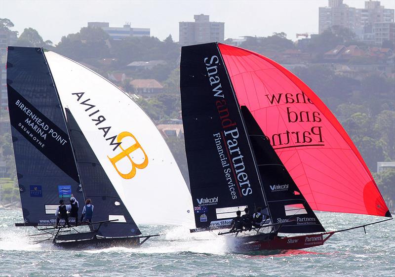 High speed spinnaker run in the 2020-21 season photo copyright Frank Quealey taken at Australian 18 Footers League and featuring the 18ft Skiff class