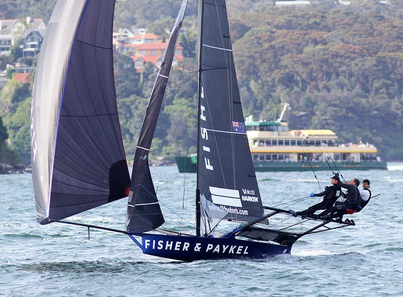 Fisher and Paykel in Race 1 of the Spring Championship photo copyright Frank Quealey taken at Australian 18 Footers League and featuring the 18ft Skiff class