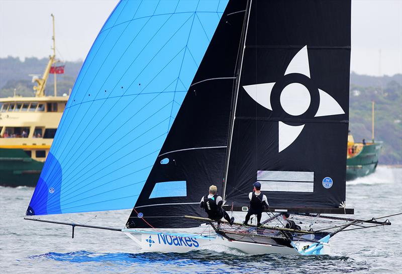 Rookie Noakes Blue team in action last Sunday - 18ft Skiff Spring Championship photo copyright Frank Quealey taken at Australian 18 Footers League and featuring the 18ft Skiff class