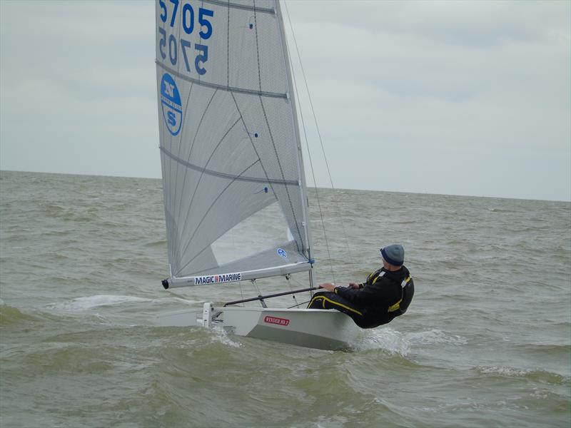 Tom Lonsdale working his Solo upwind on day 1 of the Solo Nation's Cup photo copyright Will Loy taken at Regatta Center Medemblik and featuring the Solo class