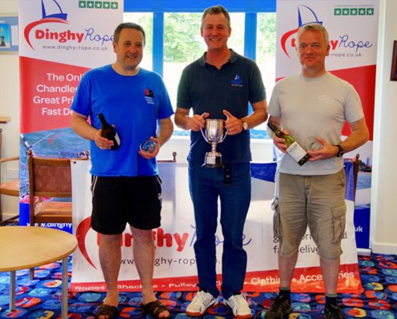 Prize winners in the Chelmarsh Solo Open photo copyright Terry Gumbley taken at Chelmarsh Sailing Club and featuring the Solo class
