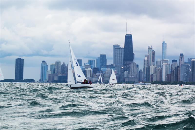 Day 2 of the Blind Sailing World Championship  photo copyright Chris Albanis taken at Chicago Yacht Club and featuring the Sonar class