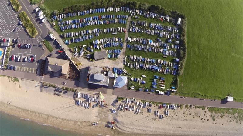 Stokes Bay from the sky photo copyright Paul D'Arcy & Sam Rowell taken at Stokes Bay Sailing Club and featuring the Spitfire class