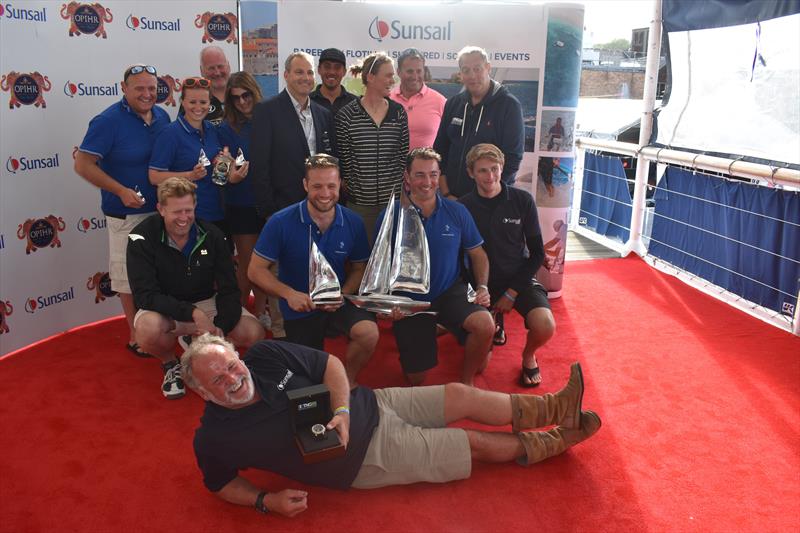 The winning CyberArk team at Lendy Cowes Week 2017 photo copyright Sunsail taken at Cowes Combined Clubs and featuring the  class