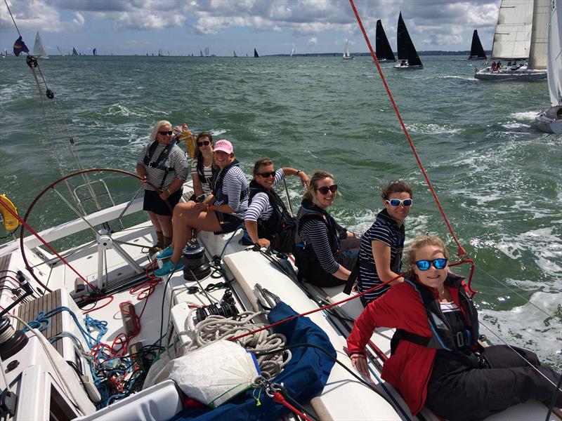 Elemis Ladies Day boat with Karen Rawson as Skipper at Lendy Cowes Week 2017 photo copyright Sunsail taken at Cowes Combined Clubs and featuring the  class