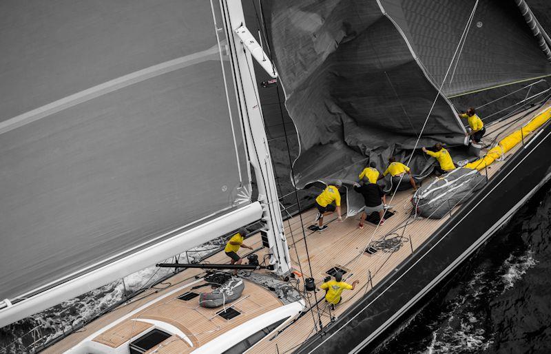 Freya racing in the New Zealand Millennium Cup photo copyright Jeff Brown taken at  and featuring the Superyacht class