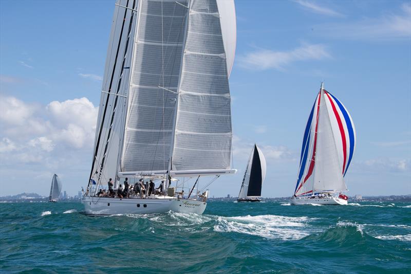 Mastercard Superyacht Regatta - Day 1, February 24, 2021 photo copyright Jeff Brown taken at Royal New Zealand Yacht Squadron and featuring the Superyacht class