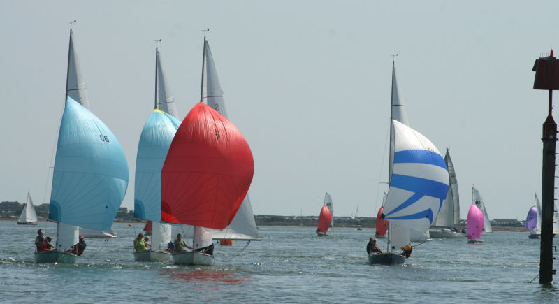 Tricky conditions for Itchenor's Swallows during the Norman Moore Trophy photo copyright David Priscott taken at Itchenor Sailing Club and featuring the Swallow class