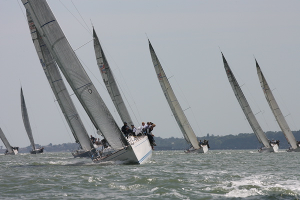A windy Swan European regatta in the Solent photo copyright Ingrid Abery / www.hotcapers.com taken at Royal Yacht Squadron and featuring the Swan class