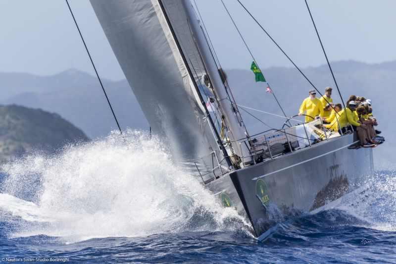 Freya, Maxi Division Leader, on day 3 of the Rolex Swan Cup Caribbean photo copyright Nautor's Swan / Studio Borleghi taken at Yacht Club Costa Smeralda and featuring the Swan class