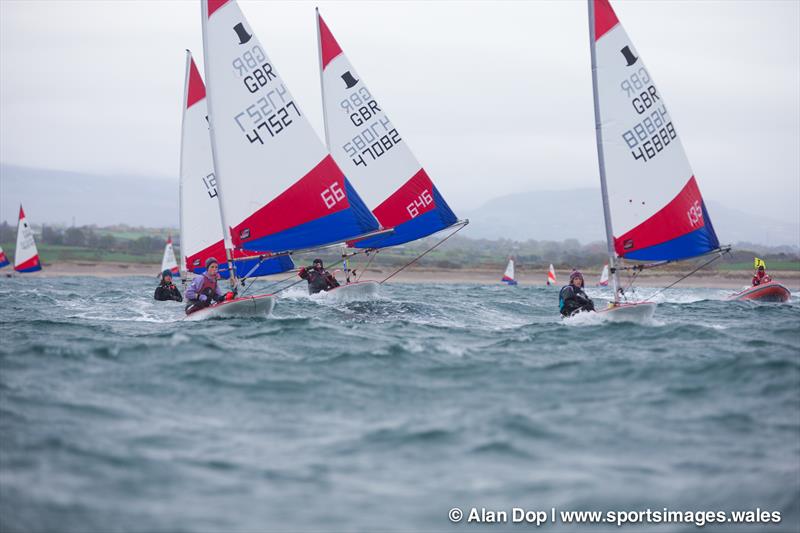 Toppers during the Welsh Youth Junior Championships photo copyright Alan Dop / www.sportsimages.wales taken at Pwllheli Sailing Club and featuring the Topper class