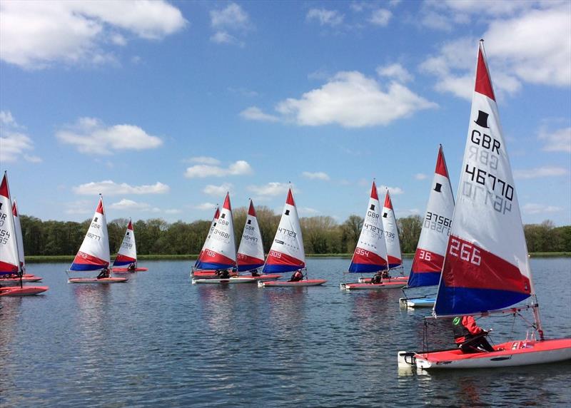 Toppers at South Staffs photo copyright Tony Hotchkiss taken at South Staffordshire Sailing Club and featuring the Topper class