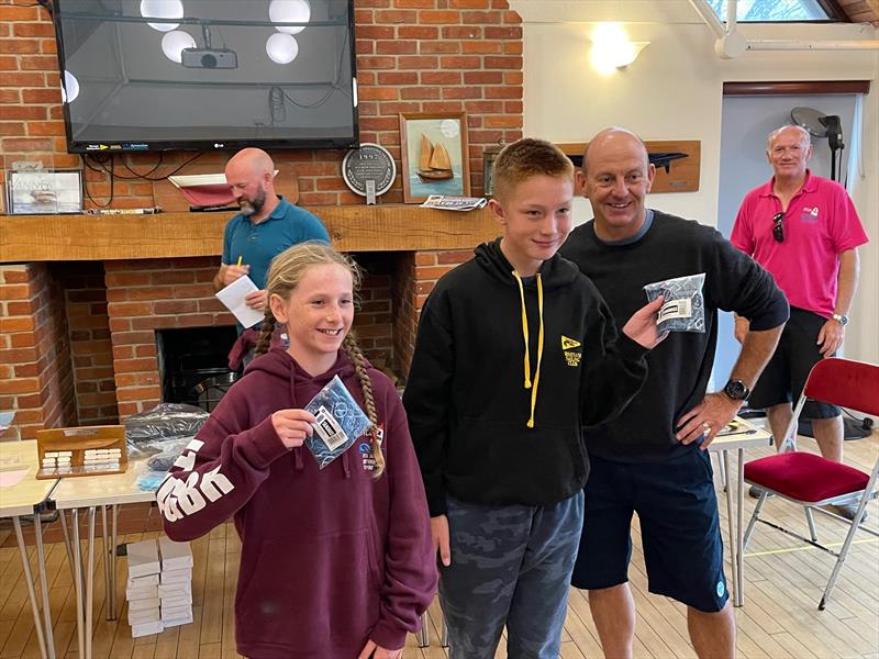 Ian Walker presents the prizes at the 2022 Topper End of Season Championships at Warsash photo copyright Roger Cerrato taken at Warsash Sailing Club and featuring the Topper class
