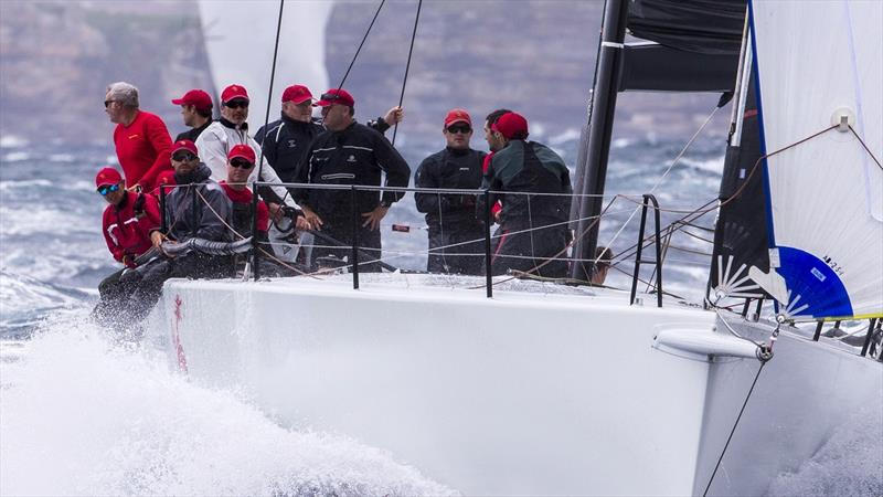 Paul Cayard at the helm of Team Beau Geste at the Sydney Harbour Regatta photo copyright Andrea Francolini / MHYC taken at Middle Harbour Yacht Club and featuring the TP52 class