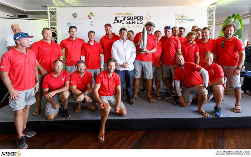 Prize giving during the 52 Super Series at Mahon, Menorca photo copyright Nico Martinez / MartinezStudio taken at  and featuring the TP52 class
