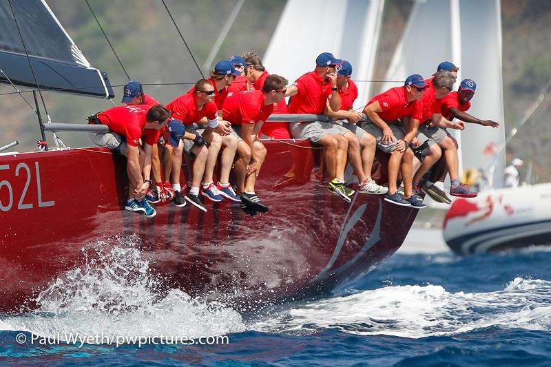 Rhone Kirby, far right, on the rail of Tony Langley's TP52 Gladiator - photo © Paul Wyeth / www.pwpictures.com