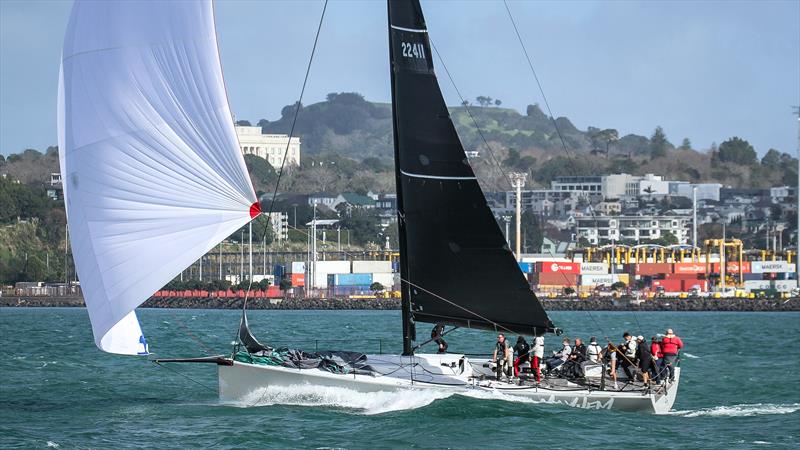 TP52 Mayhem catches a puff RNZYS Winter race - July 2022 photo copyright Richard Gladwell - Sail-World.com/nz taken at Royal New Zealand Yacht Squadron and featuring the TP52 class