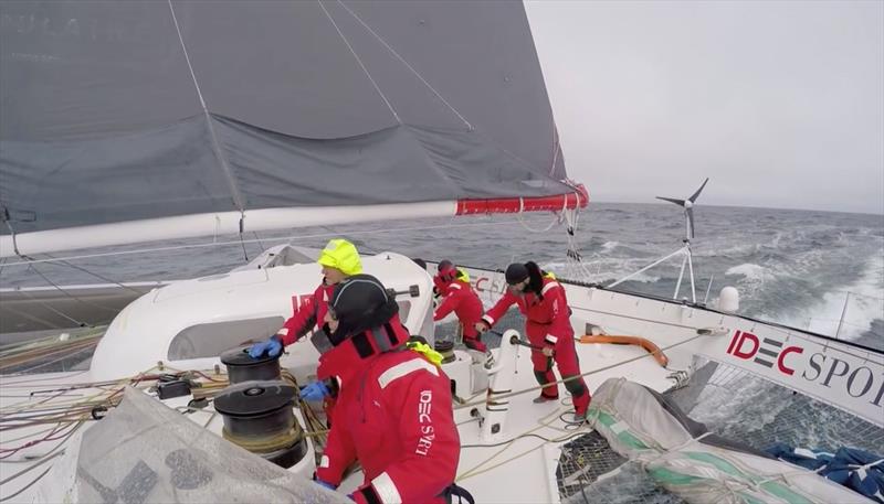 IDEC SPORT during their Jules Verne Trophy record attempt photo copyright IDEC SPORT taken at  and featuring the Trimaran class