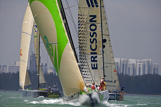Leg 4 of the Volvo Ocean Race from Singapore to Qingdao, China starts photo copyright David Branigan / Oceansport taken at  and featuring the Volvo 70 class