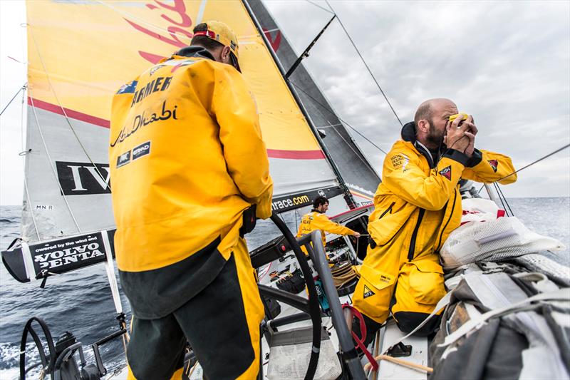 A sprint to the finish in Volvo Ocean Race Leg 5 photo copyright Matt Knighton / Abu Dhabi Ocean Racing / Volvo Ocean Race taken at  and featuring the Volvo One-Design class