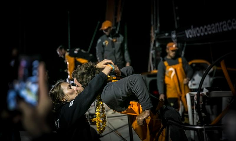 Team Alvimedica finish Volvo Ocean Race Leg 6 photo copyright Billie Weiss / Volvo Ocean Race taken at  and featuring the Volvo One-Design class