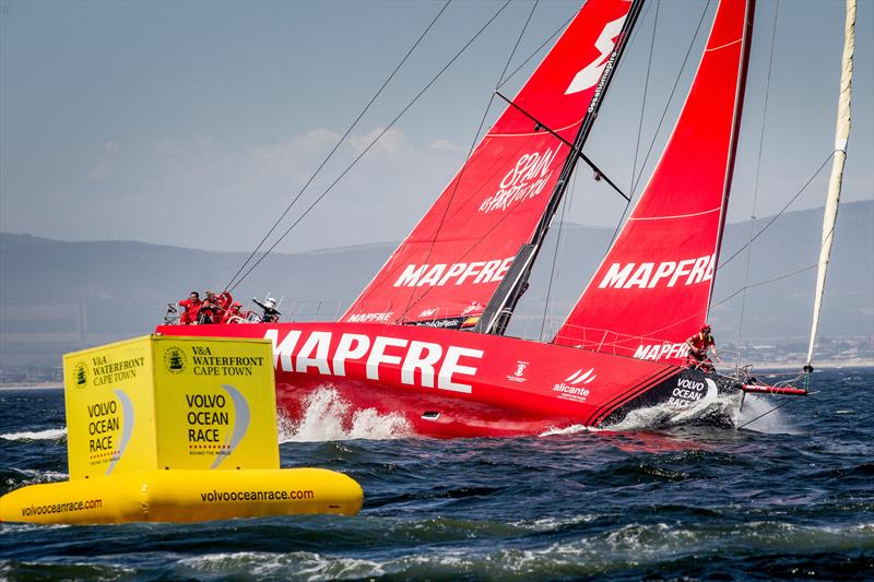 MAPFRE finish second in the Volvo Ocean Race Cape Town In-Port Race photo copyright Maria Muina / MAPFRE taken at  and featuring the Volvo One-Design class