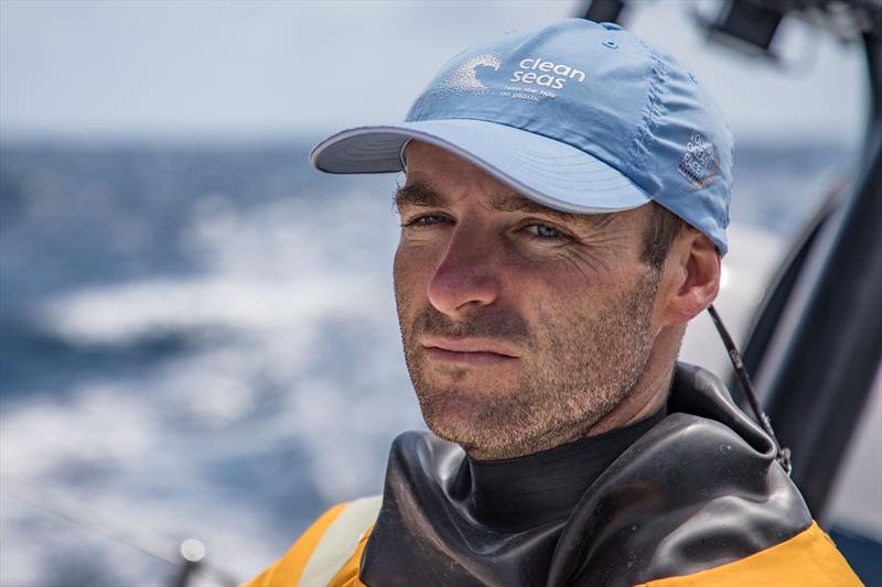 Nicolas Lunven, a French sailor who just won The Figaro race, on Turn the Tide on Plastic during Leg 3 of the Volvo Ocean Race photo copyright Jeremie Lecaudey / Volvo Ocean Race taken at  and featuring the Volvo One-Design class