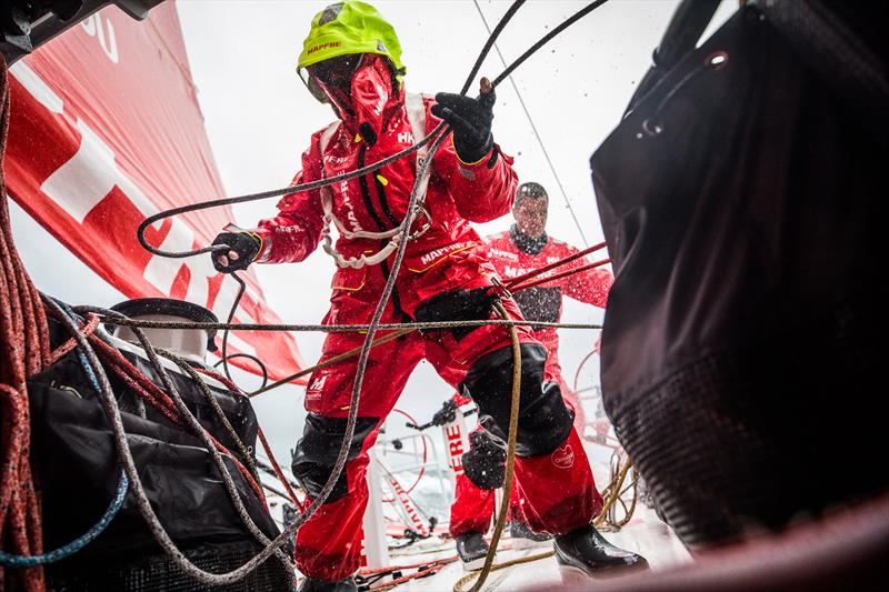Willy Altadill and Blair Tuke on board MAPFRE during Leg 3 of the Volvo Ocean Race photo copyright Jen Edney / Volvo Ocean Race taken at  and featuring the Volvo One-Design class
