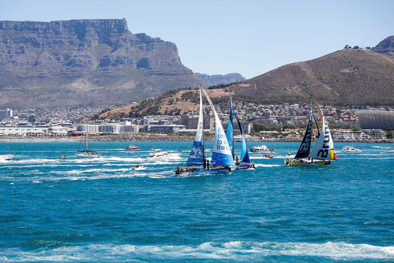 Leg 3, Cape Town to Melbourne, Start photo copyright Ainhoa Sanchez / Volvo Ocean Race taken at Royal Cape Yacht Club and featuring the Volvo 70 class