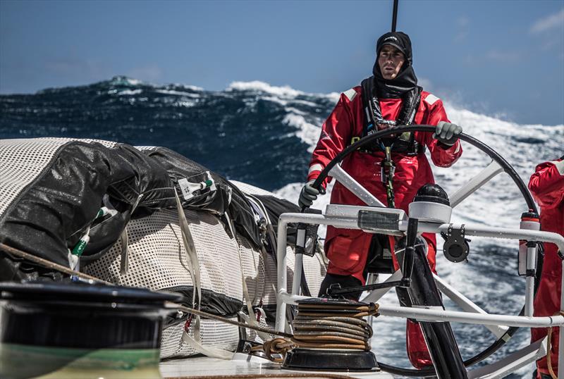 Leg 3, Cape Town to Melbourne, day 6, Tom Clout catching the next wave on board Sun Hung Kai / Scallywag photo copyright Konrad Frost / Volvo Ocean Race taken at  and featuring the Volvo One-Design class