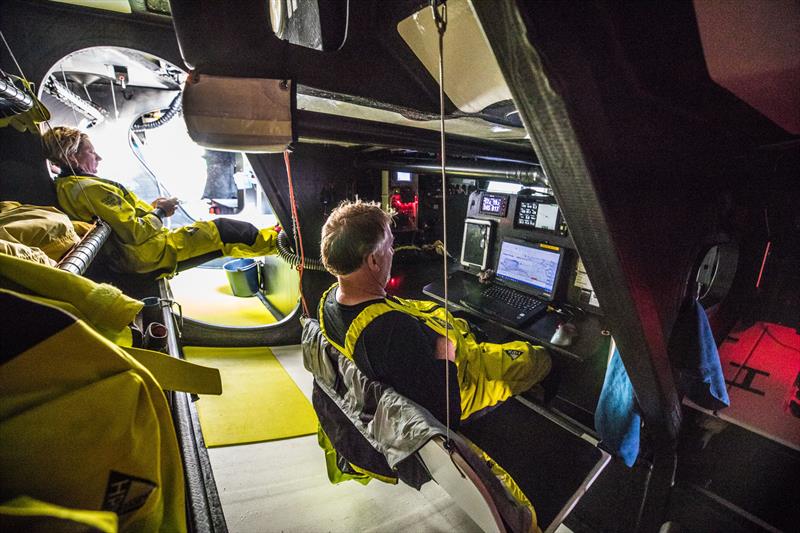 Leg 3, Cape Town to Melbourne, day 08, on board Brunel, Andrew Cape at the nav station downloading the last forecast. - photo © Ugo Fonolla / Volvo Ocean Race
