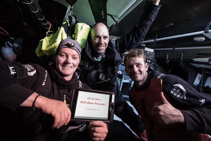 Leg 3, Cape Town to Melbourne, day 08, on board Dongfeng. All the crew would like to congrat Francois Gabart for his amazing record photo copyright Martin Keruzore / Volvo Ocean Race taken at  and featuring the Volvo One-Design class